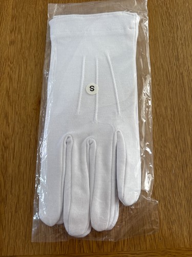 White masonic gloves new - white,