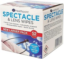 6 Packs of 52 = 312 Wipes Healthpoint Spectacle Wipes Extra Value