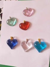 LALIQUE STUNNING  CRYSTAL HEART 9CT GOLD CHAIN OUTSTANDING BOTTOM ROW