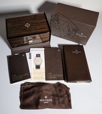 Genuine Patek Philippe Watch box OEM Polished wood + Leather wallet & booklets