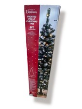 6ft Frosted Pre-Lit Christmas Tree – Warm White & Multi-Colour
