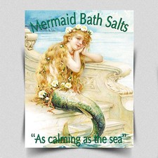 METAL SIGN WALL PLAQUE MERMAID
