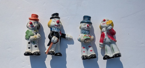 Vintage ceramic clown - vintage, 3"