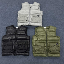 C. P.. COMPANY Zip Up Lens men Vest padded coat cotton clothes UK New*-*