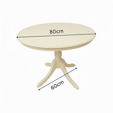 Cream round wooden dining - cream,