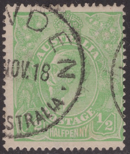 Australia kgv green lmw - australia, ½d