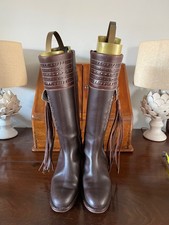 El Estribo Brown Knee High Spanish Riding Boots  Size UK 4 (EU 37) RRP £349 
