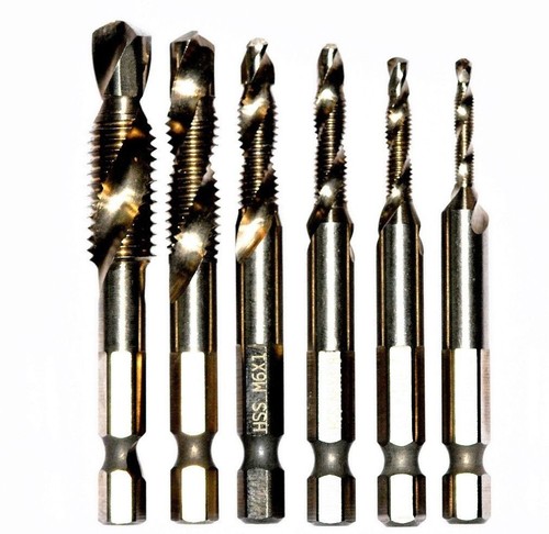 6pcs combination drill hss tap - 6pcs,