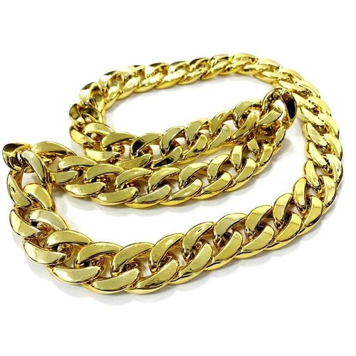 Chunky gold chain necklace - gold,
