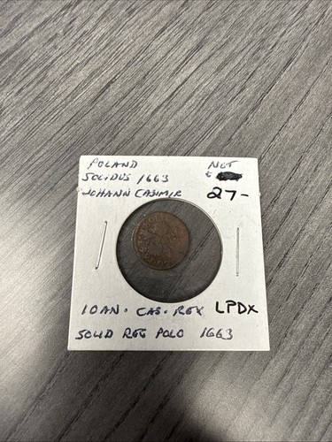 1663 poland solidus - poland, johann