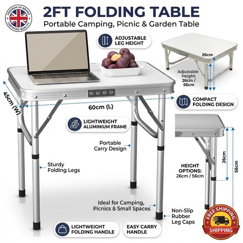 2ft folding table portable - table,
