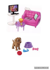 Barbie Dream House Playset with Kitten, Sofa & Additional Puppy Accessory Set