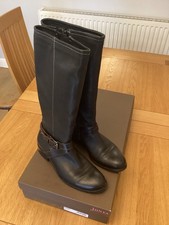 Jones the Bootmaker Black Leather Knee High Boots uk 6.5 eu 40