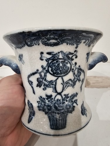 Antique blue white - 4", &