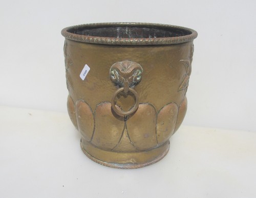 Victorian brass trough - brass, tub