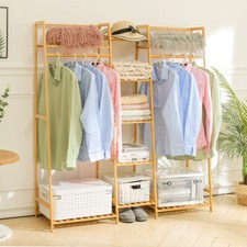 Heavy duty wooden clothes rail - wooden,