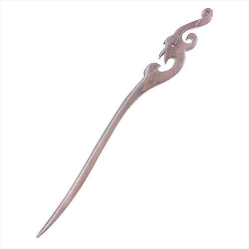 Wooden hairpin green - wooden, hairpin,