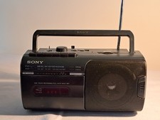 Vintage Sony Cfm-10 . Portable Cassette/ Radio. Working.  No Power Lead.