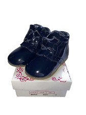Baby Boys Pram Shoes Bootie Navy Blue Infant UK 4 Sevva