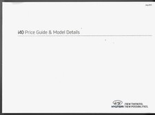 Hyundai i40 Prices & Equipment 2013-14 UK Market Foldout Brochure Saloon Tourer