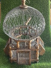 VICTORIAN STYLE BIRDCAGE, RARE FIND , HANGING AVIARY VINTAGE EARLY 19th CENTRY.