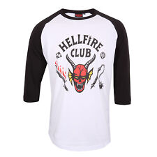 Official Stranger Things 4 Hellfire Club Raglan Tee Unisex Fan Apparel Outfit