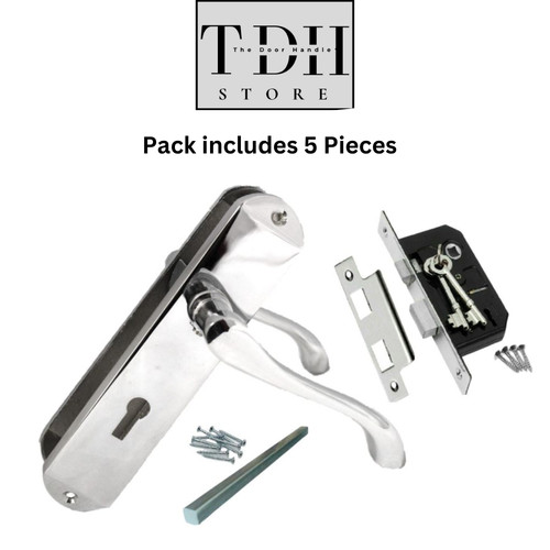 Door handles polished - door, chrome