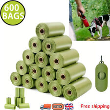 600 Dog Poop Bags Rolls Poo Waste Biodegradable Doggy Large Strong Thick Pet Eco
