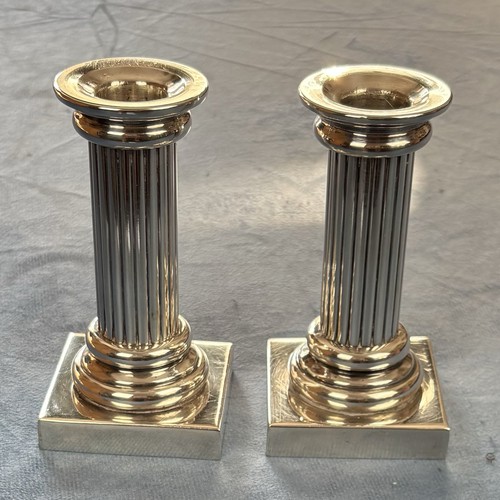 Pair vintage solid silver - a,