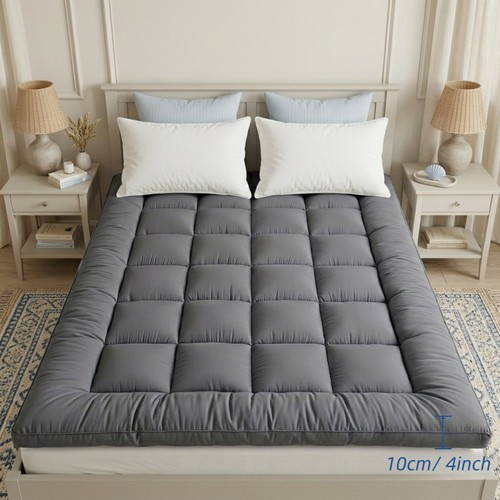 Grey mattress topper - mattress,