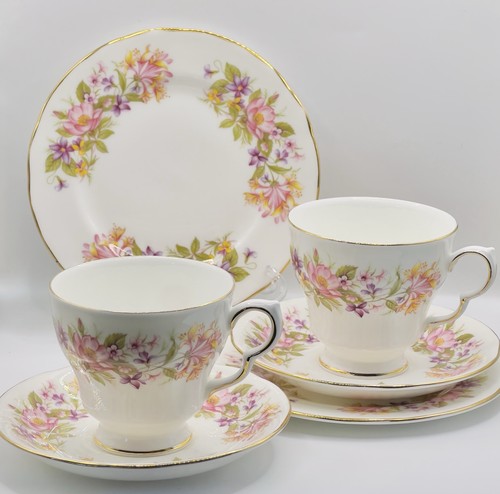 Colclough bone china tea trio - china,