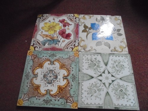 Antique vintage tiles - &,