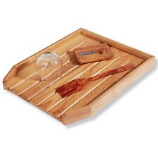 Angled Wooden Draining Board Belfast Sink Butler Drainer - Solid Oak Wood