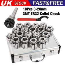 18x MT3 ER32 Collet Chuck Set