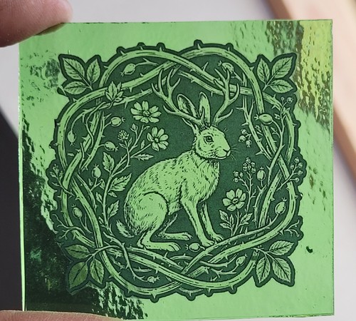 Stained glass jackalope rabbit - stained,