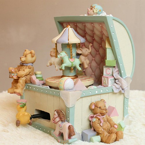 Vintage carousel music box - music,