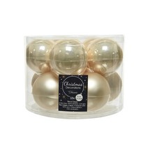 Gold glass christmas baubles - glass,