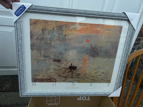 Claude monet sunrise framed - claude,