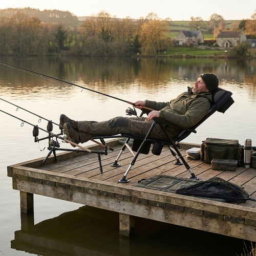 Carp fishing bedchair padded - carp,