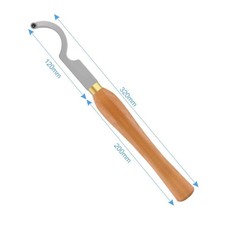 Carbide Tipped Wood Lathe Turning Tool Ergonomic Beech Wood Handle for Woodwork