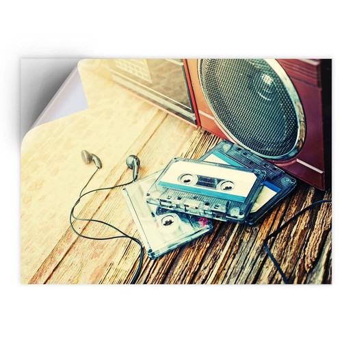 Vinyl sticker old cassette - old,