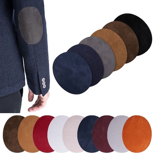 Suede fabric iron patches - suede, on