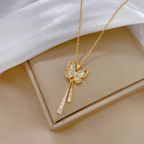 Zircon butterfly tassel - zircon,