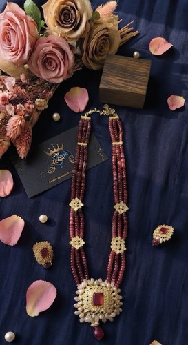 Elegant red polki - elegant,