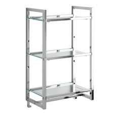 Chrome bathroom shelf unit - chrome,