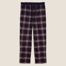 Mens M&S Brushed Cotton Checked Pyjama Bottoms Size 2XL