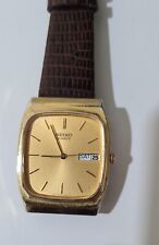 Vintage Seiko Mens Quartz Day And Date New Battery Good Condition With Old...