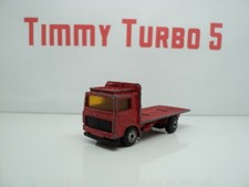 MATCHBOX VOLVO FLAT BED TRUCK F 10 IN RED  75 MM LONG 5