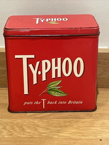 Vintage typhoo tea caddy tin - vintage,
