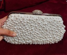 Ring Pearl Clutch Bag Bride